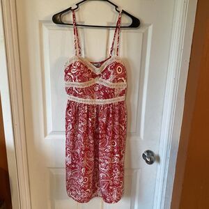 Maurices Dress Women’s Size Medium Spaghetti Strap Knee Length Sun Dress Paisley
